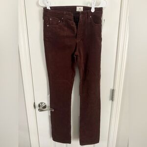 AG Adriano Goldschmied Women’s Corduroy Pants in Rich Brown Size 26